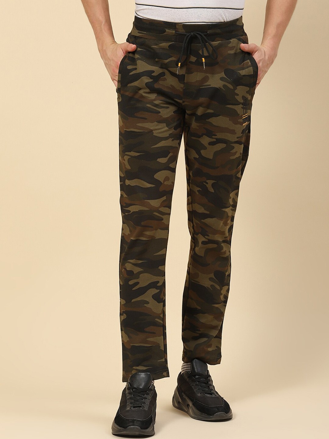 

Monte Carlo Men Plus Size Camouflage Printed Track Pants, Olive