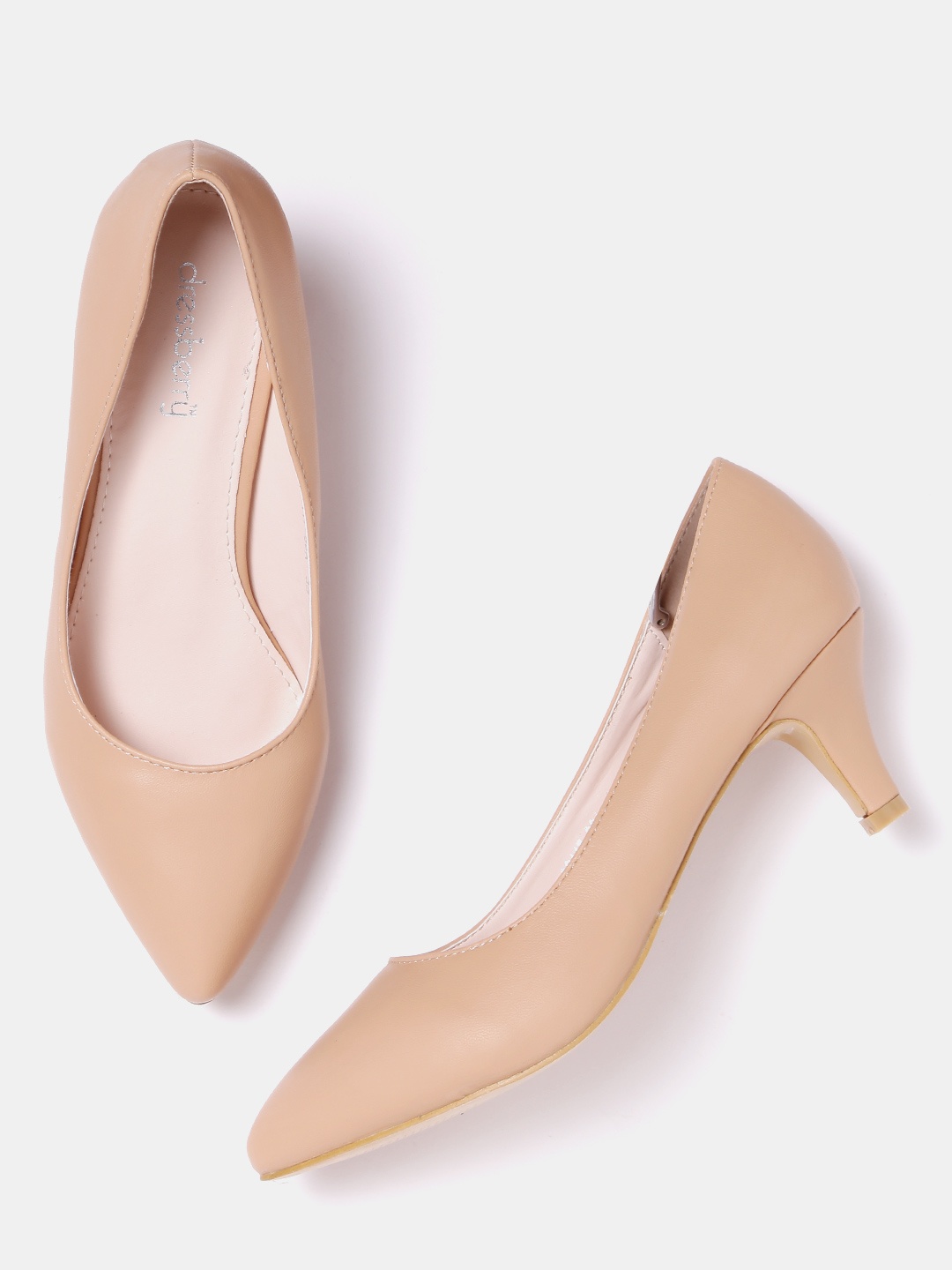 

DressBerry Women Beige Solid Pumps