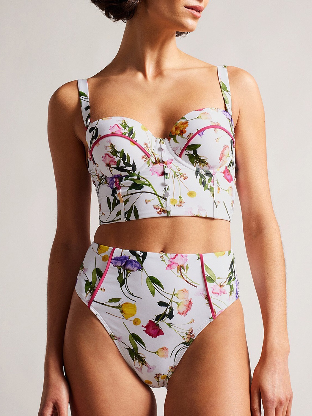 

Ted Baker Women Floral Printed Bikini Briefs, White