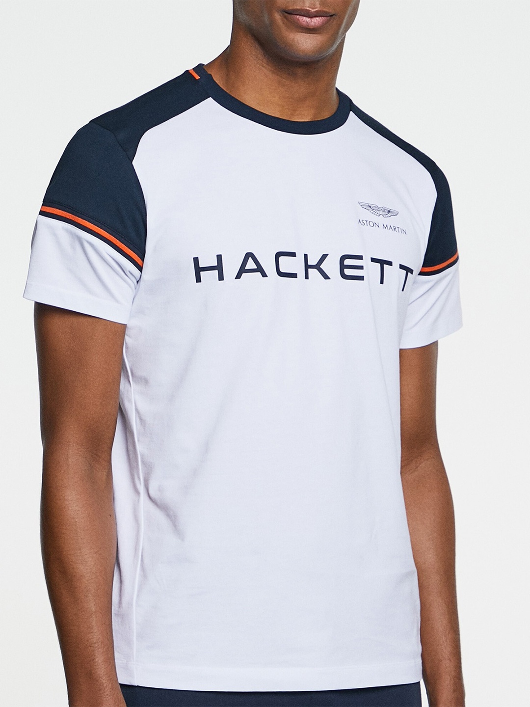 

HACKETT LONDON Typography Printed Cotton T-shirt, White
