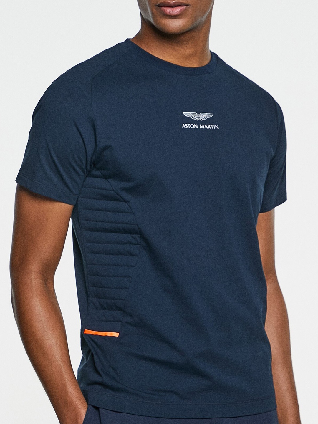 

HACKETT LONDON Round Neck Cotton T-shirt, Navy blue