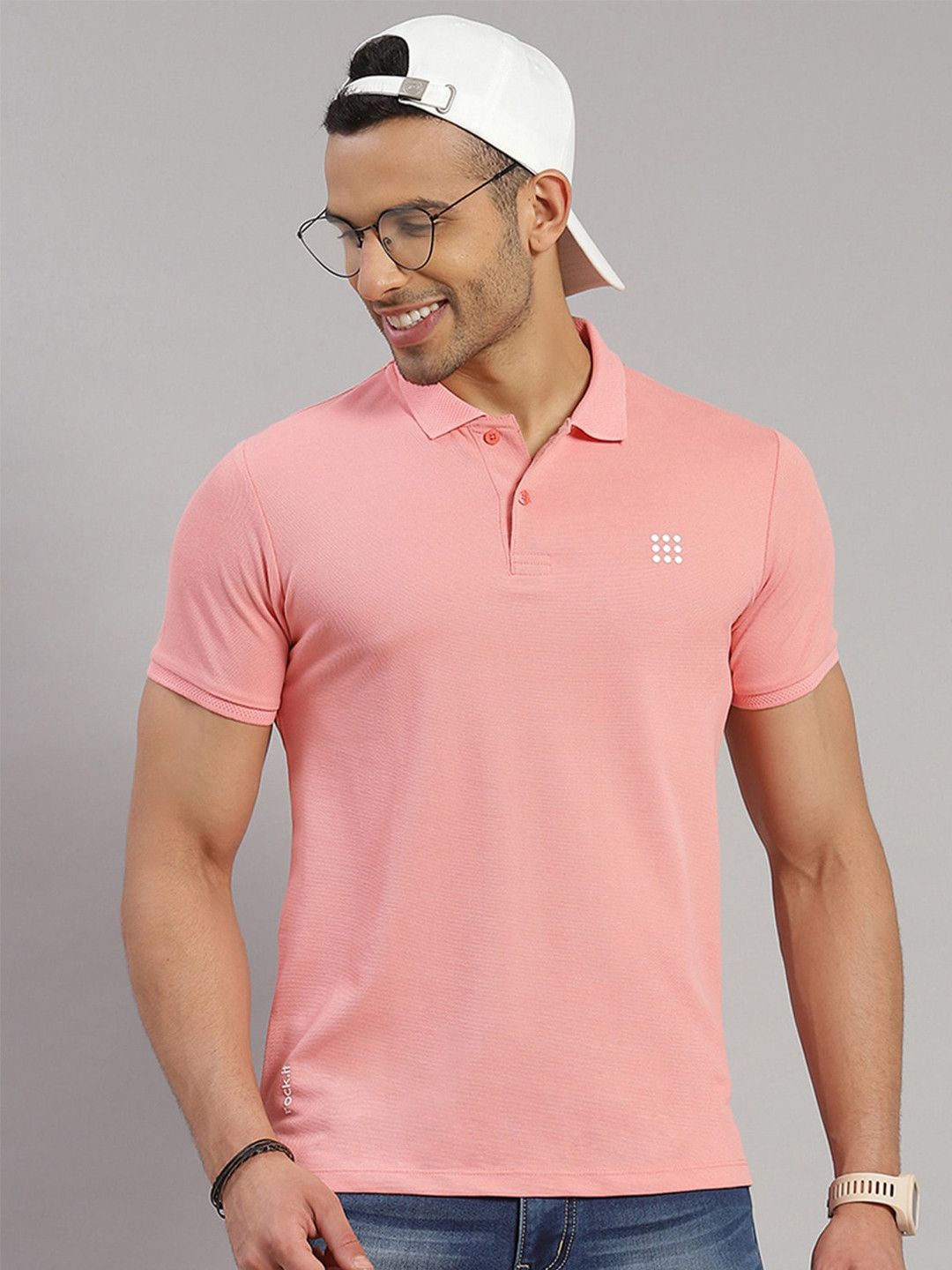 

rock.it Slim Fit Polo Collar T-shirt, Pink