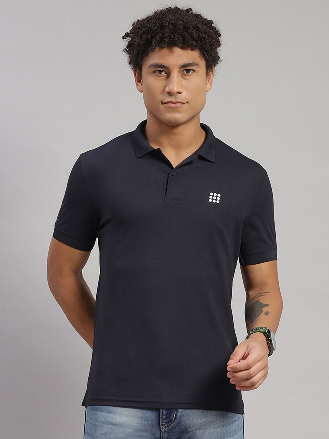 

rock.it Polo Collar T-shirt, Navy blue