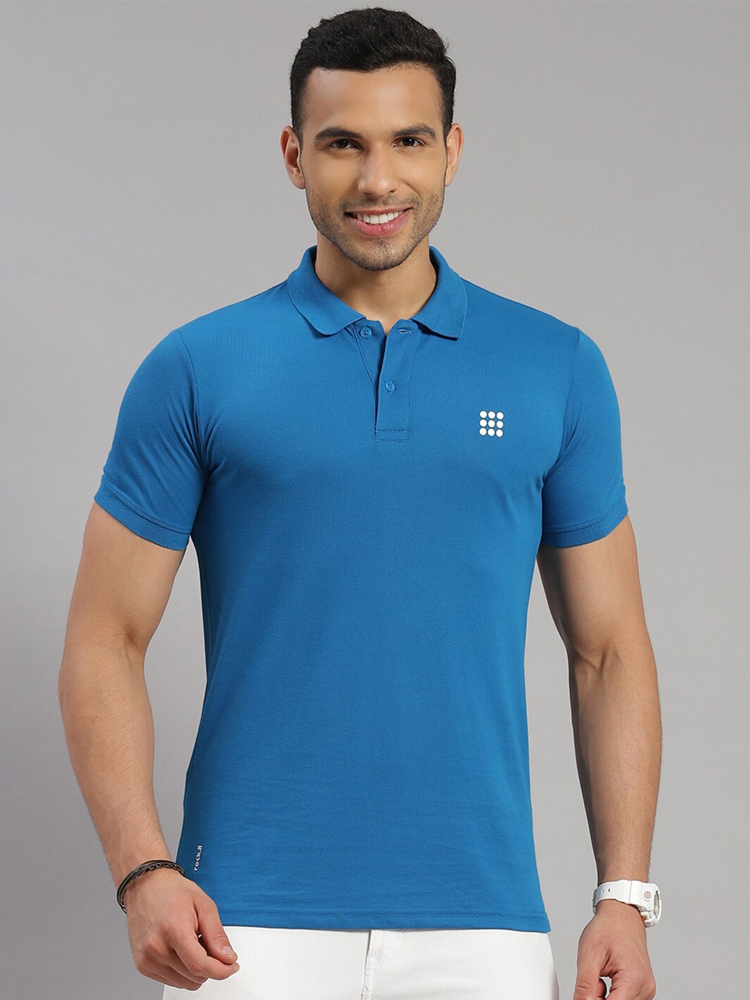 

rock.it Polo Collar Slim Fit T-shirt, Blue