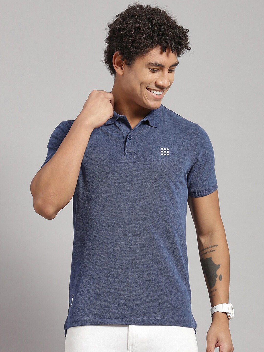 

rock.it Polo Collar Slim Fit T-shirt, Blue