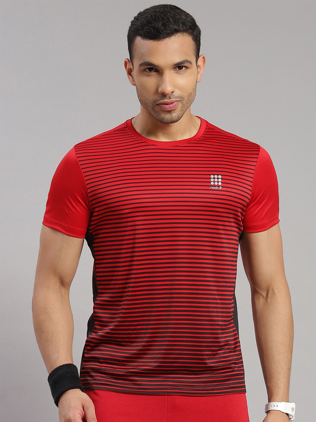 

rock.it Striped Regular Fit T-shirt, Red