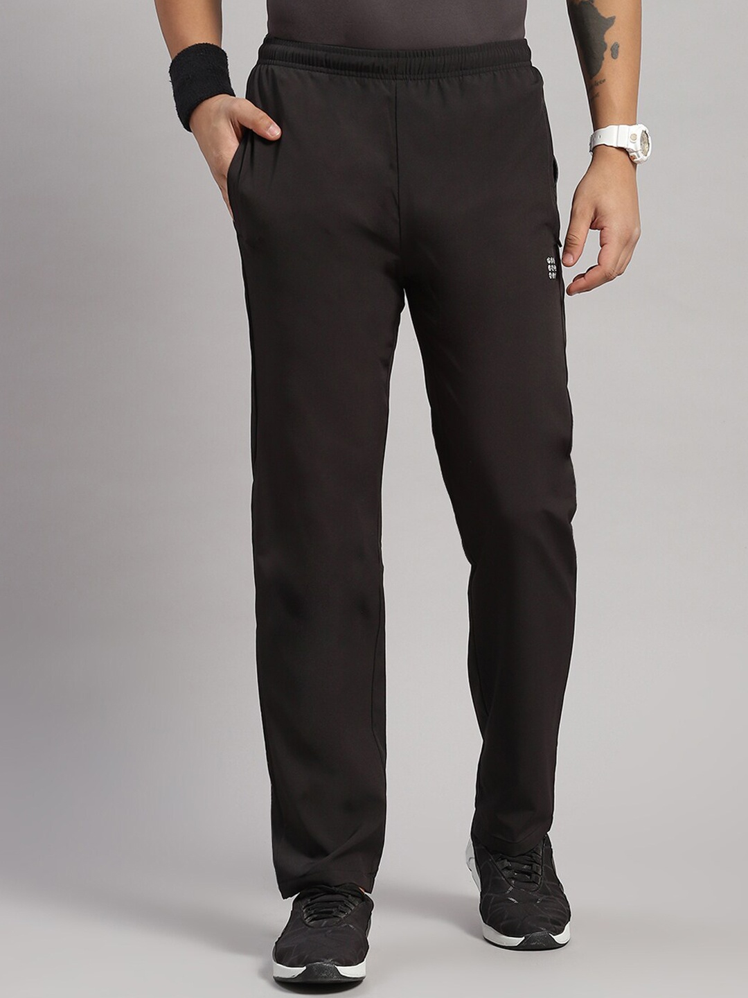 

rock.it Men Mid-Rise Track Pants, Black