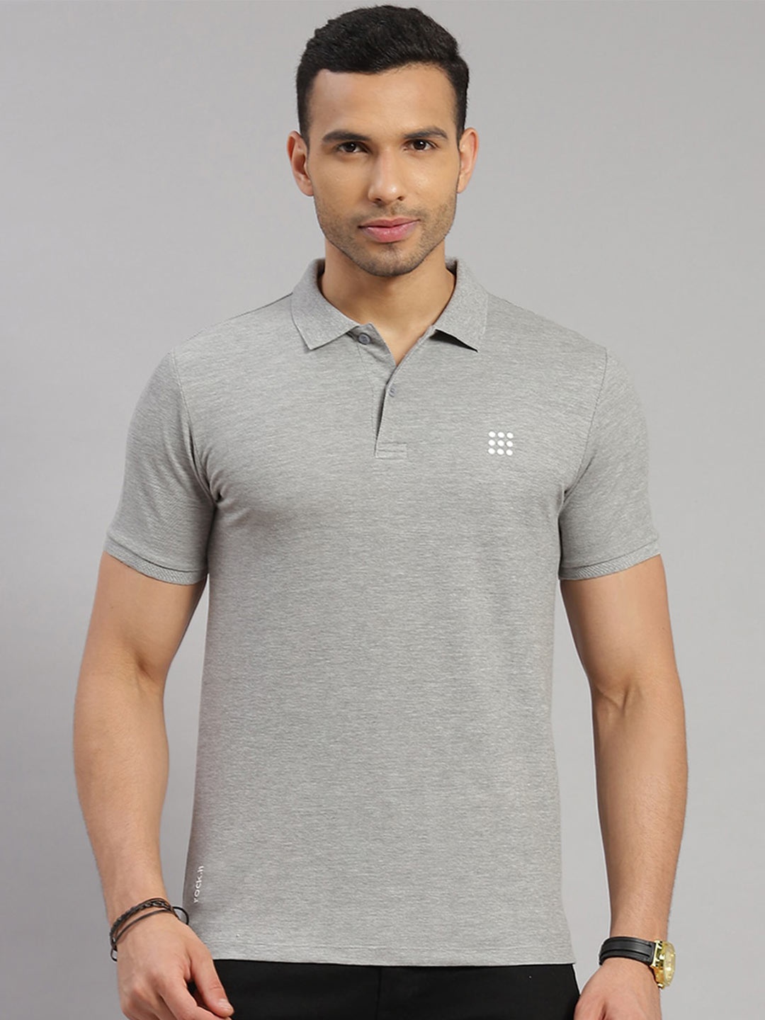 

rock.it Polo Collar Slim Fit T-shirt, Grey