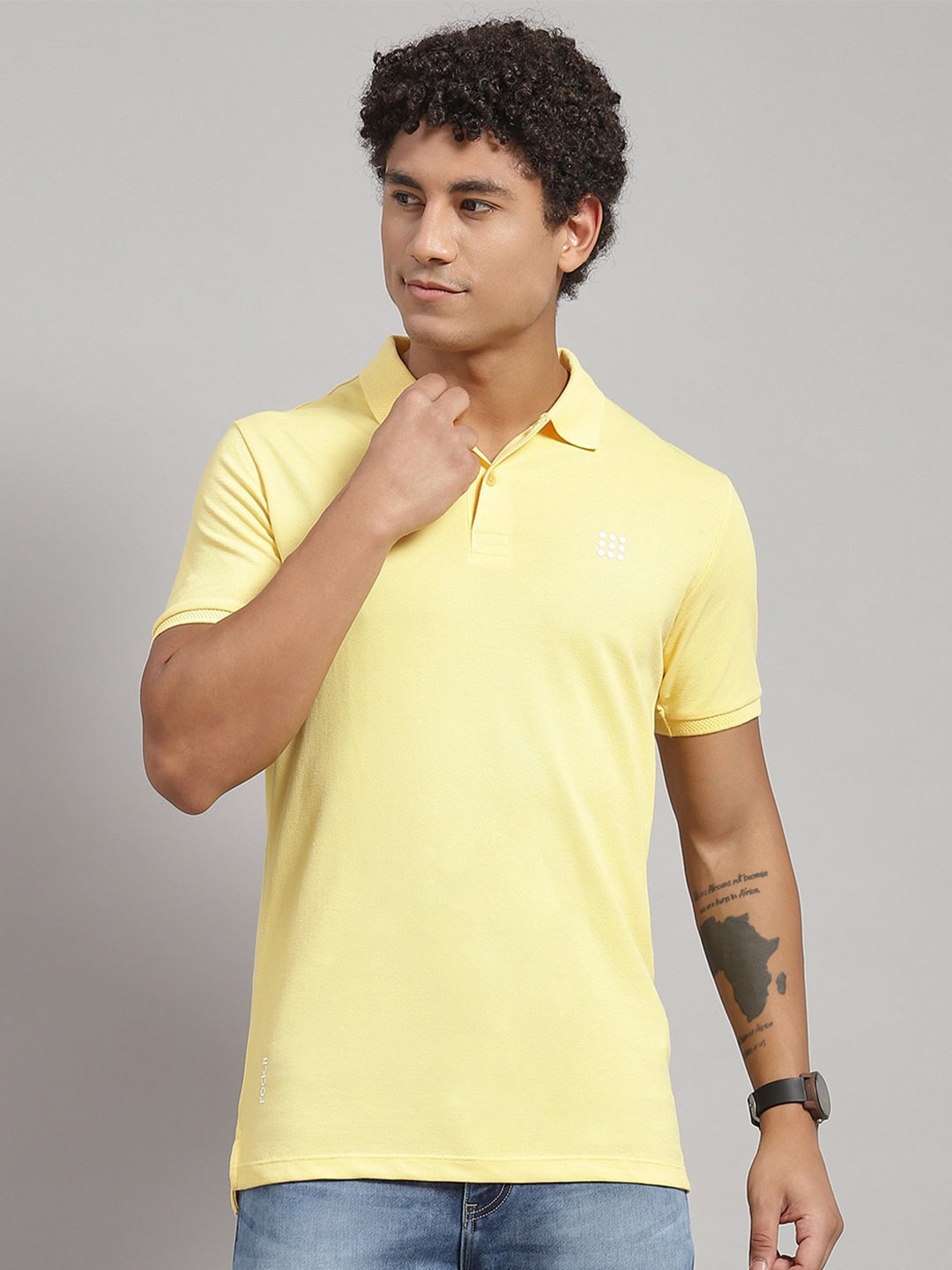 

rock.it Polo Collar Slim Fit T-shirt, Yellow