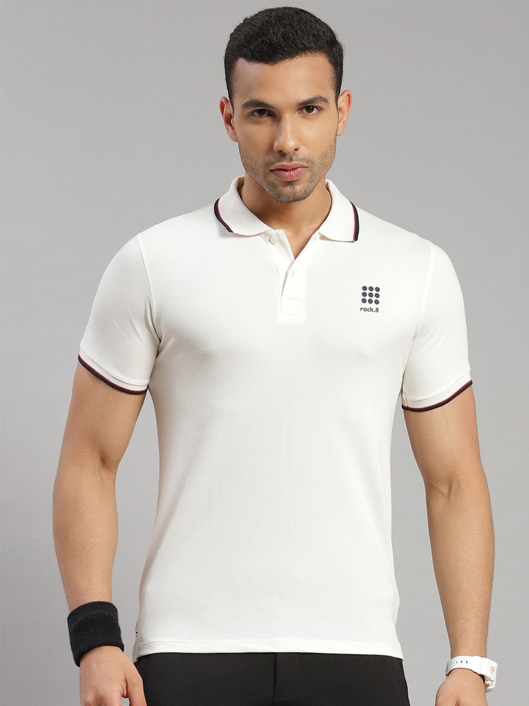 

rock.it Polo Collar Slim Fit T-shirt, Off white