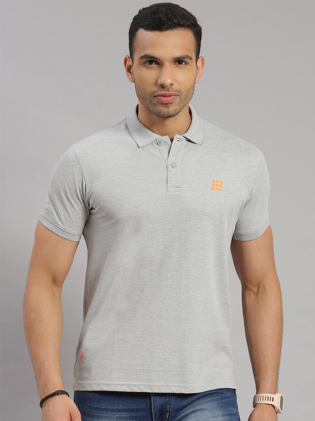 

rock.it Polo Collar Slim Fit T-shirt, Grey