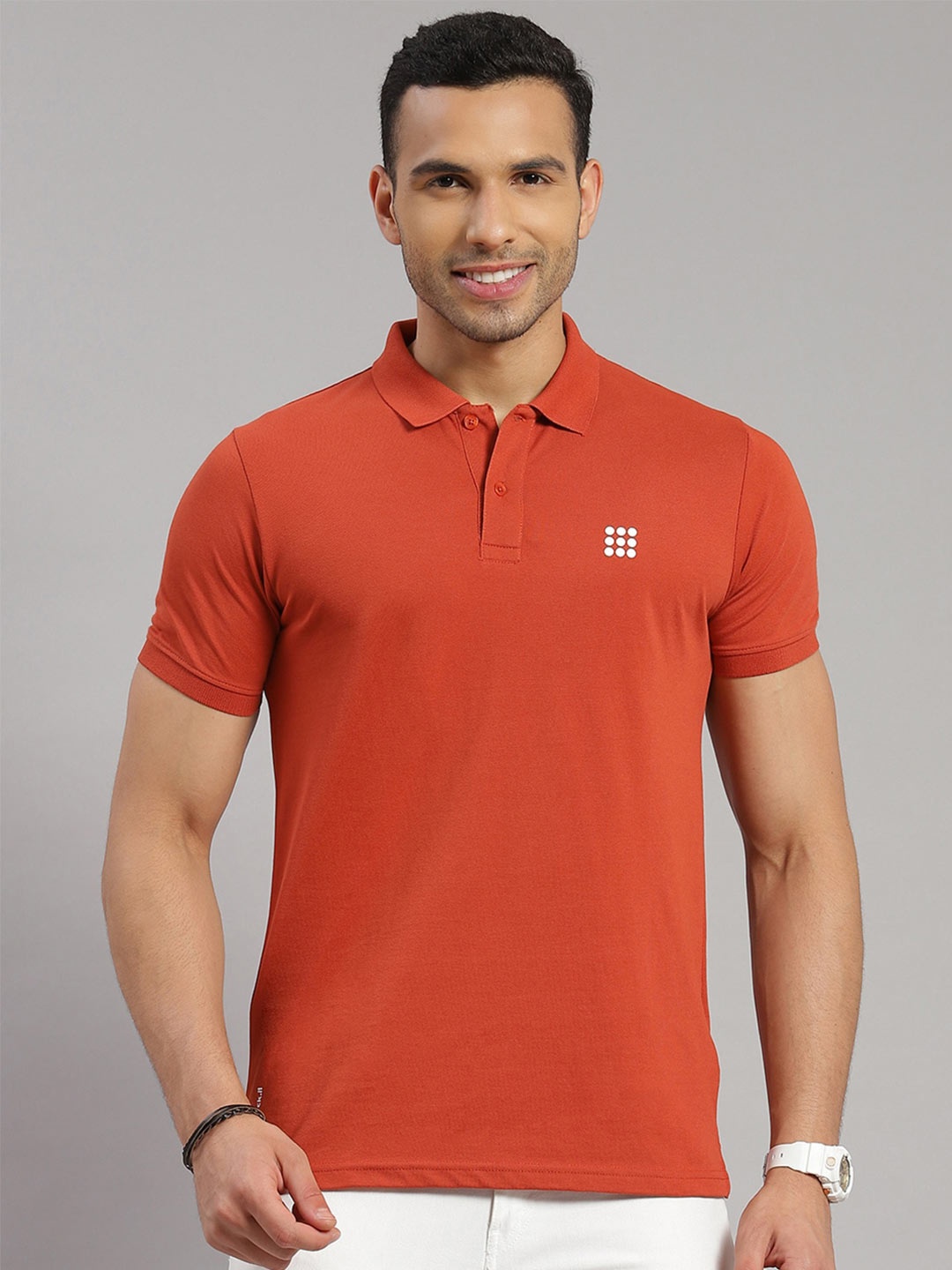 

rock.it Polo Collar Slim Fit T-shirt, Rust