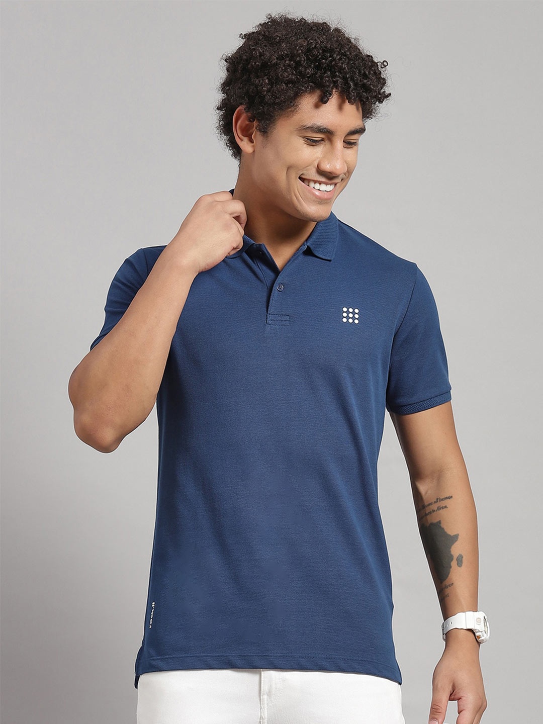 

rock.it Polo Collar Slim Fit T-shirt, Navy blue