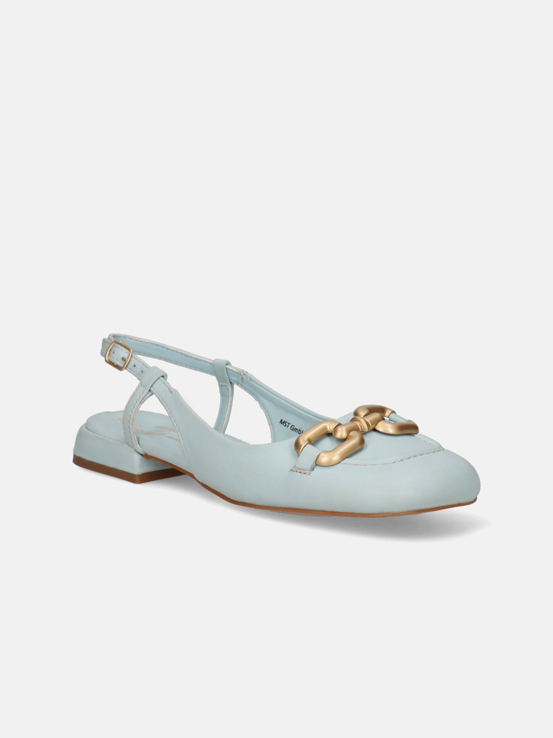 

BAGATT Genova Embellished Square Toe Leather Mules, Blue