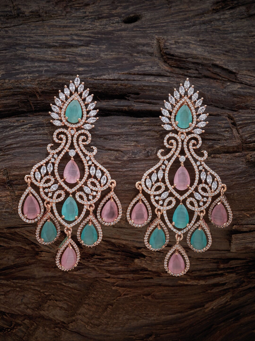 

Kushal's Fashion Jewellery Rose Gold-Plated Contemporary Drop Earrings