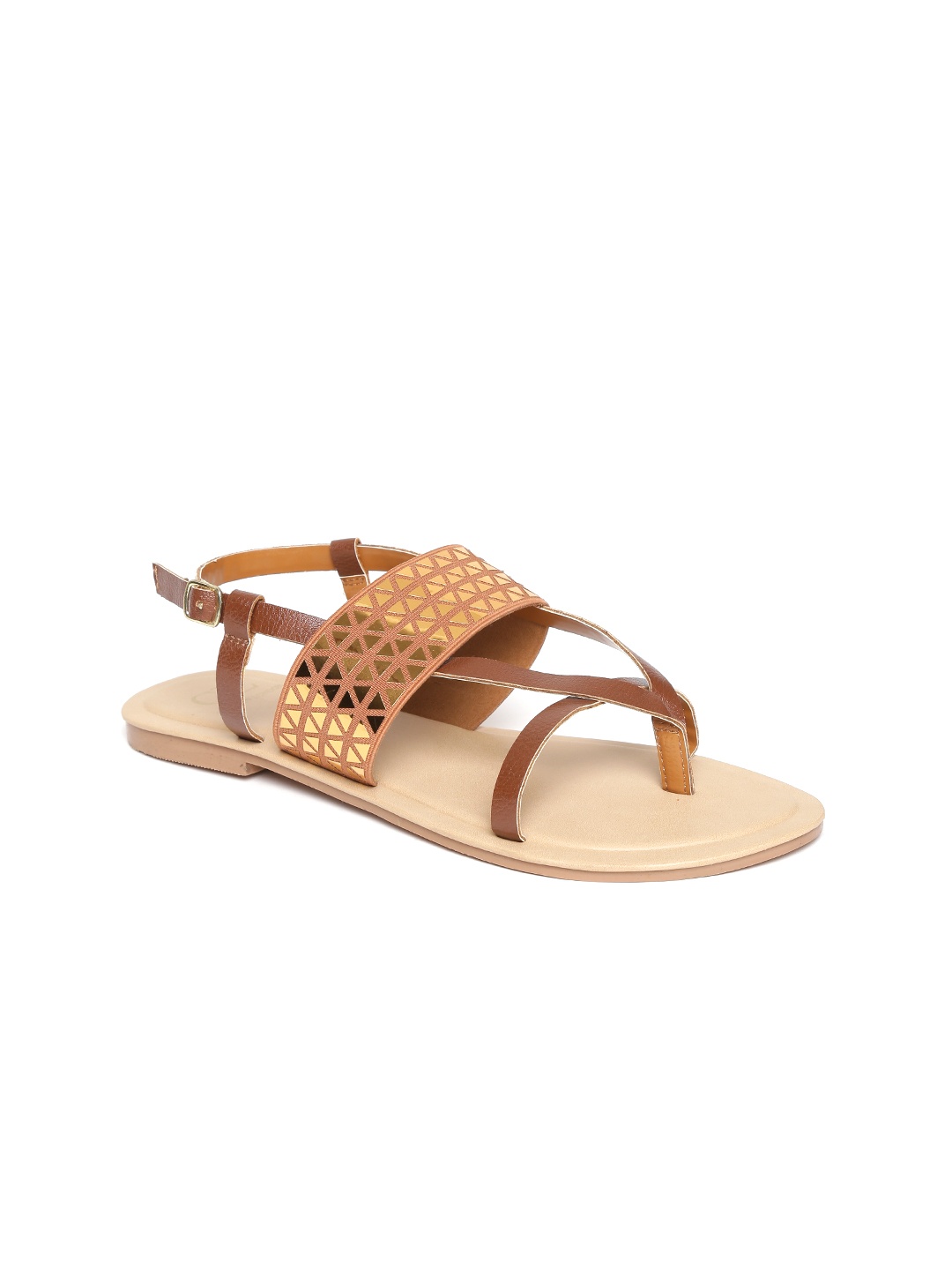 

Carlton London Women Brown Solid Synthetic One Toe Flats