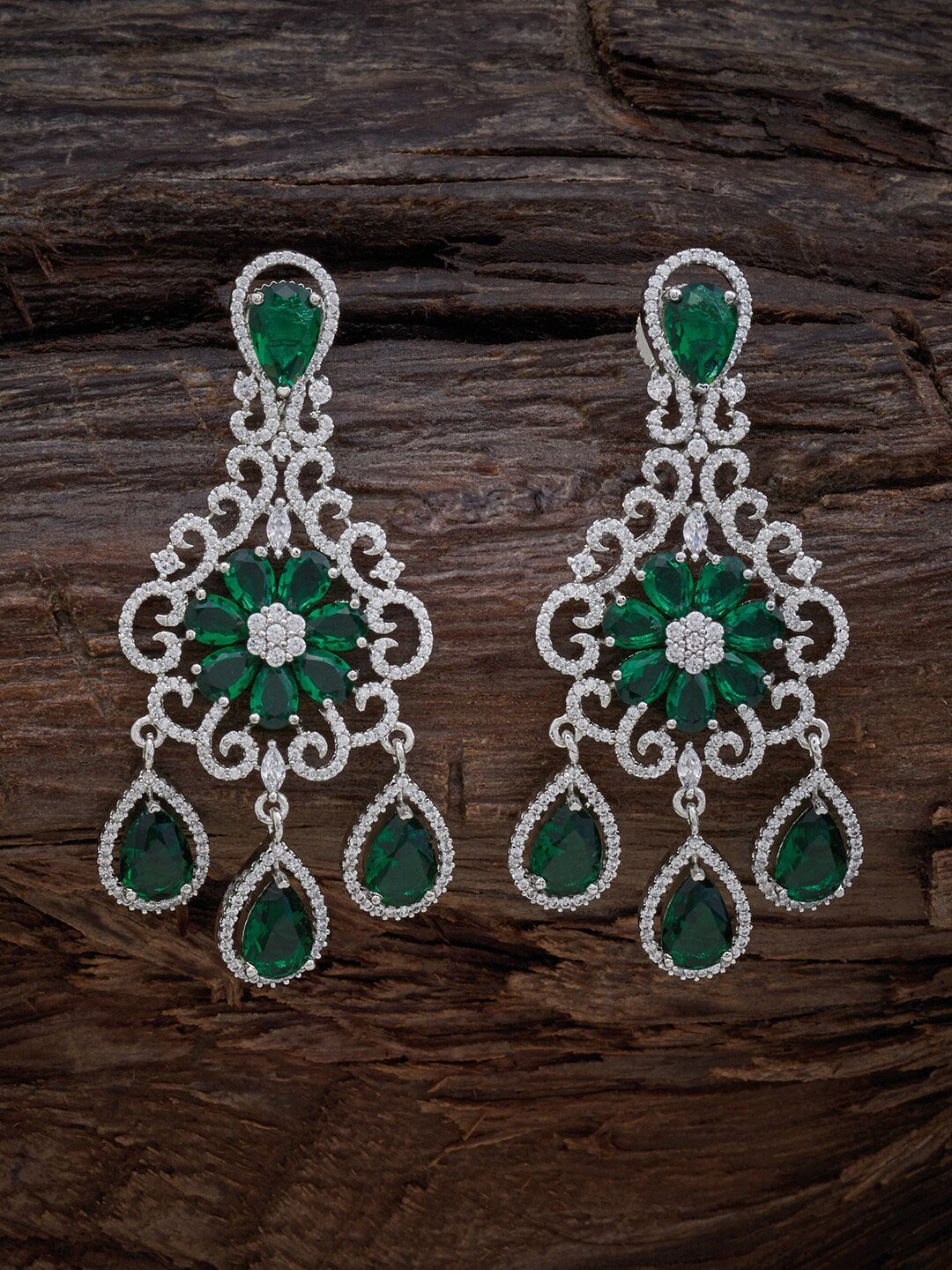 

Kushal's Fashion Jewellery Green Contemporary Studs Earrings