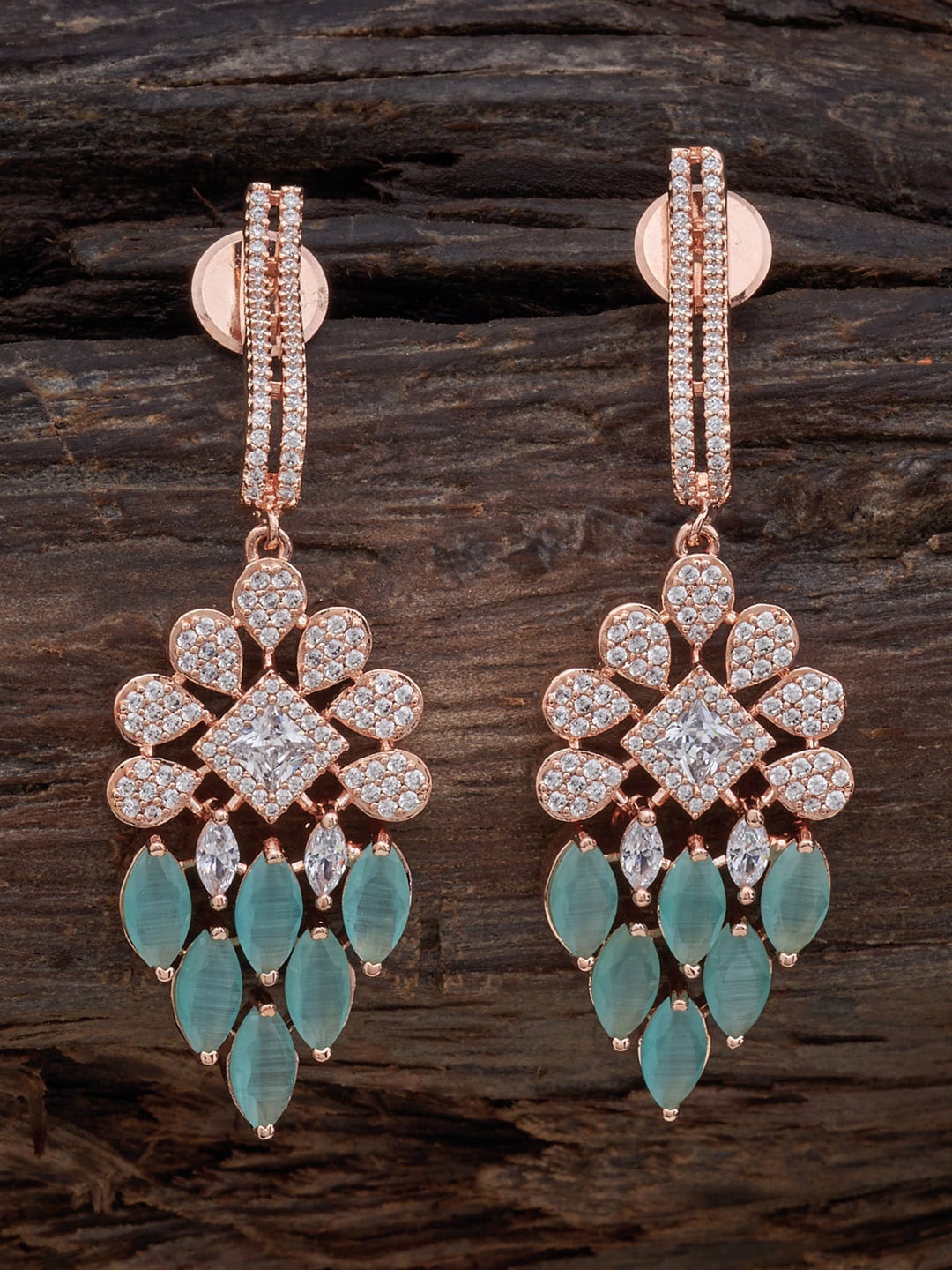 

Kushal's Fashion Jewellery Rose Gold-Plated Contemporary Drop Earrings