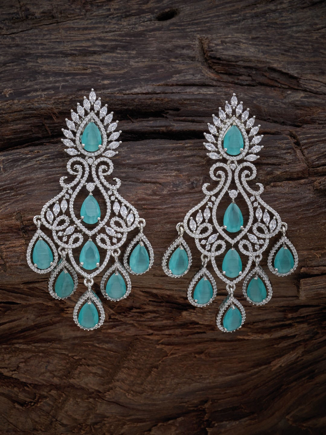 

Kushal's Fashion Jewellery Contemporary Drop Earrings, Sea green