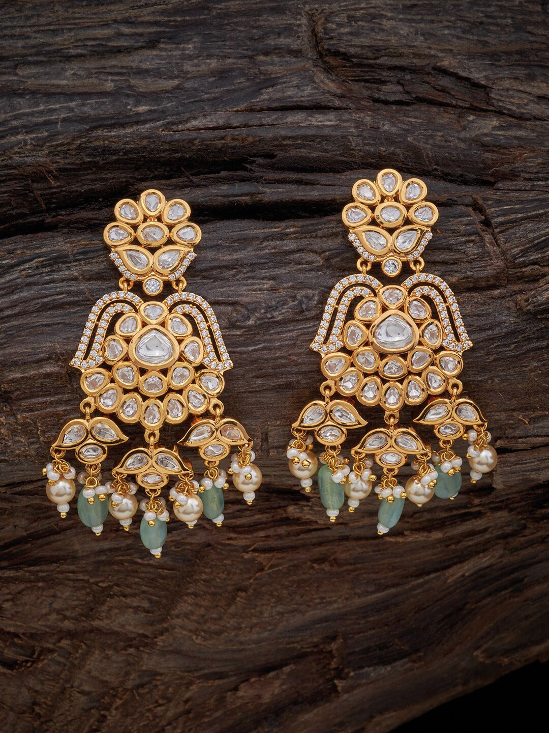 

Kushal's Fashion Jewellery Classic Chandbalis Earrings, Gold