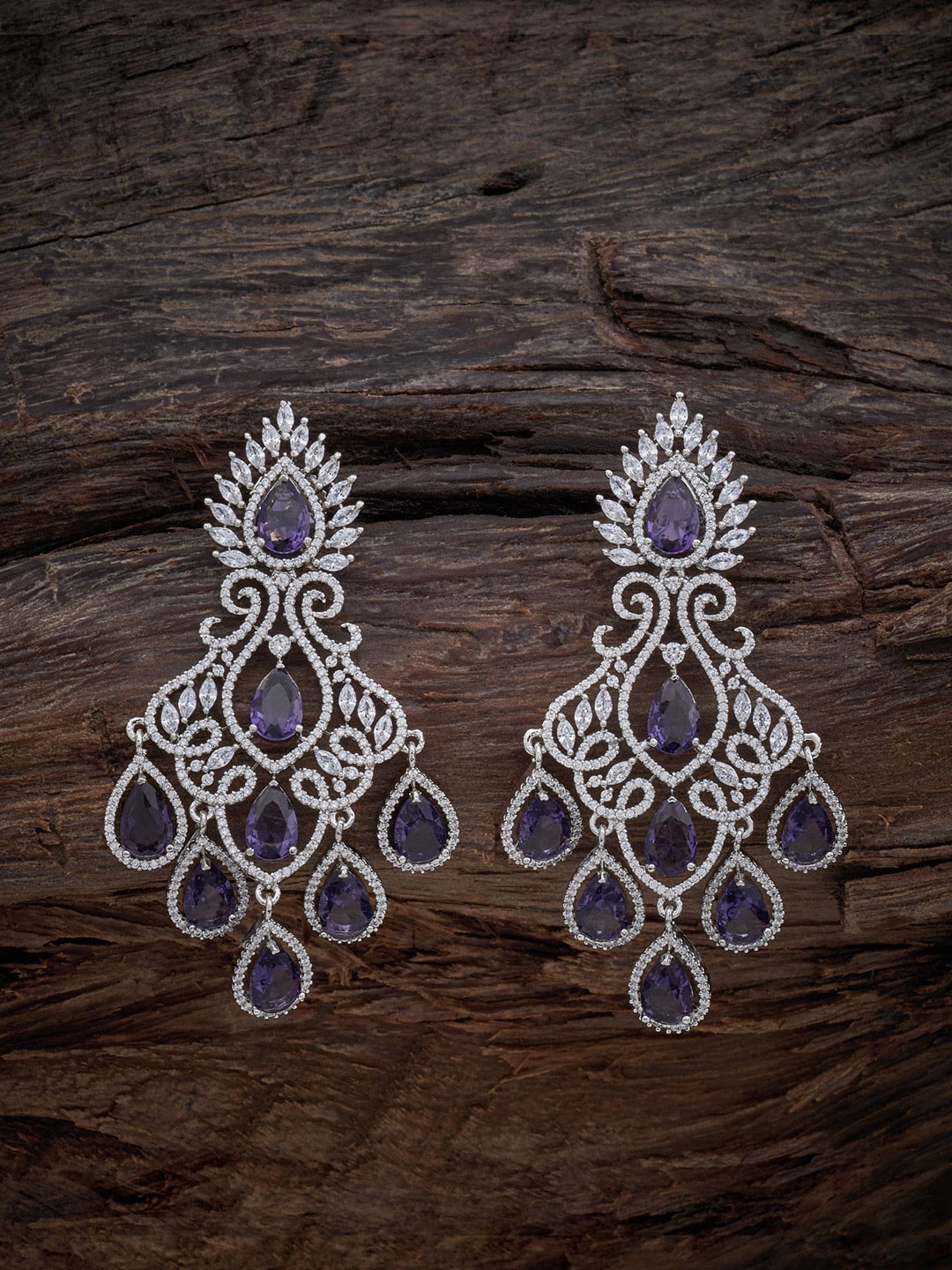 

Kushal's Fashion Jewellery Contemporary Drop Earrings, Lavender