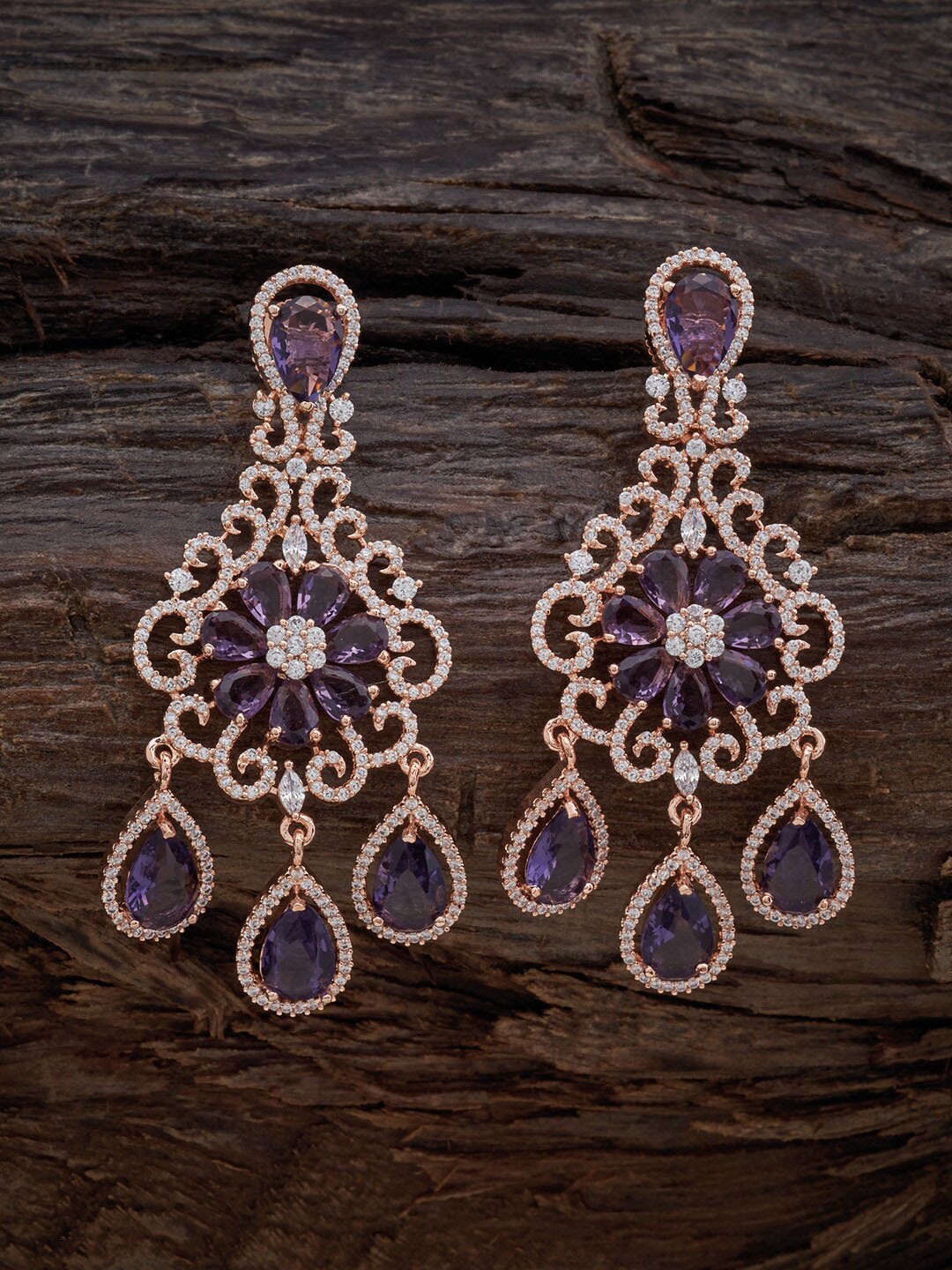 

Kushal's Fashion Jewellery Contemporary Studs Earrings, Lavender