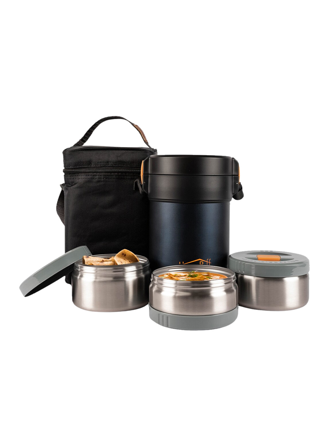 

Home Puff 3-Pcs Blue Vacuum Insulated Lunch Box With Bag