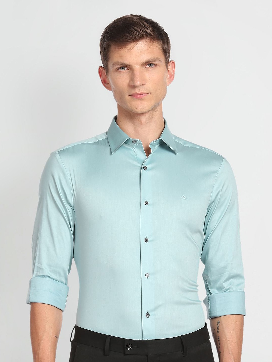 

Arrow New York Skinny Fit Pure Cotton Formal Shirt, Green