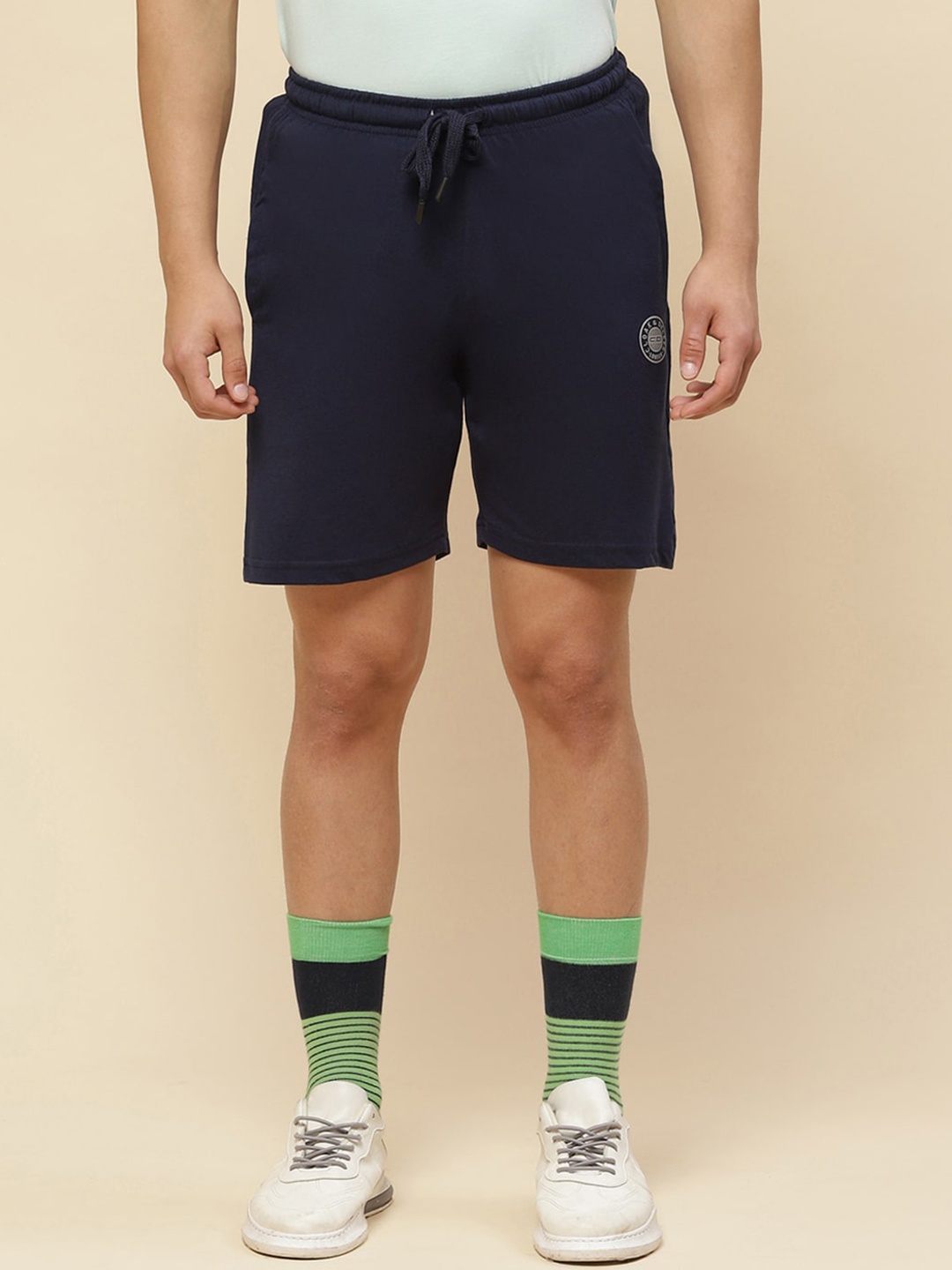 

Cloak & Decker by Monte Carlo Men Mid-Rise Cotton Shorts, Navy blue