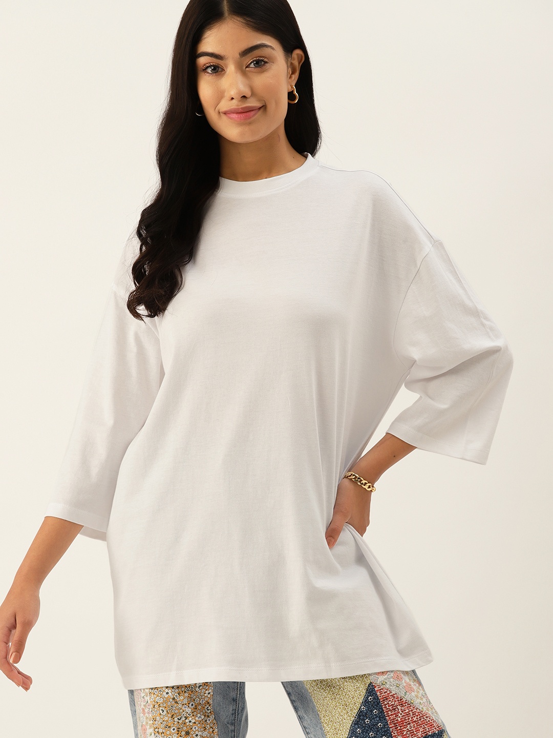 

DressBerry Oversized Pure Cotton T-shirt, White