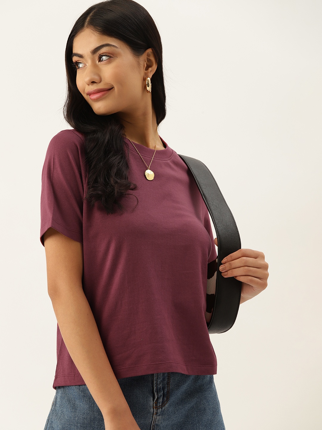 

DressBerry Pure Cotton T-shirt, Maroon