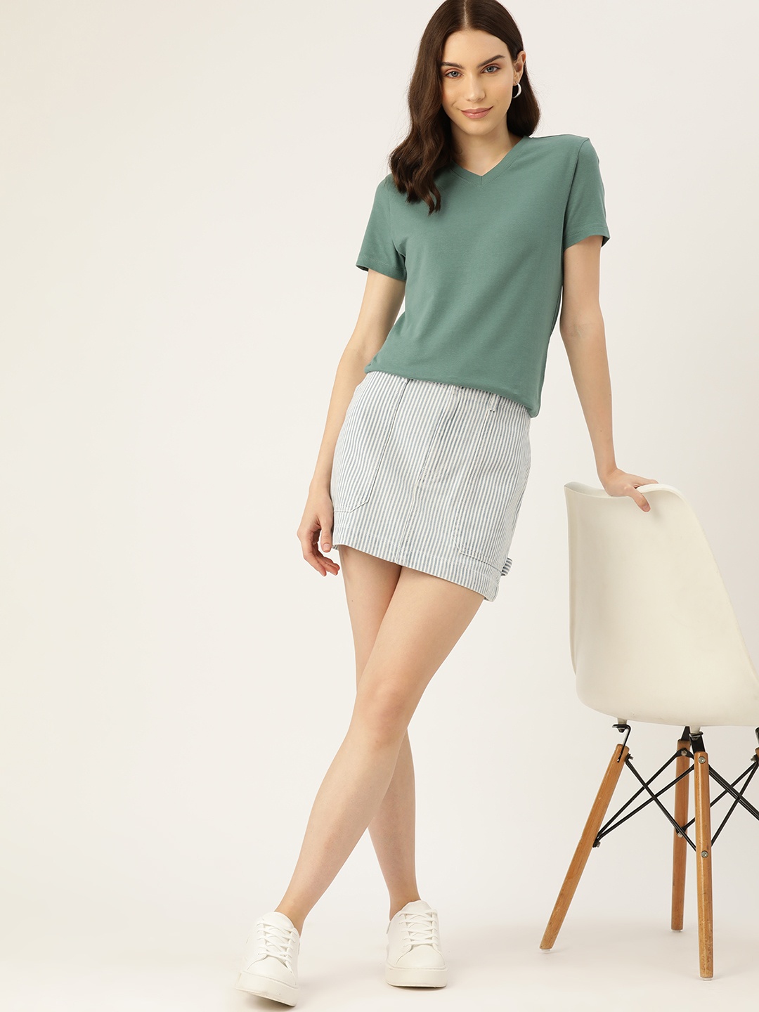 

DressBerry Pure Cotton T-shirt, Green