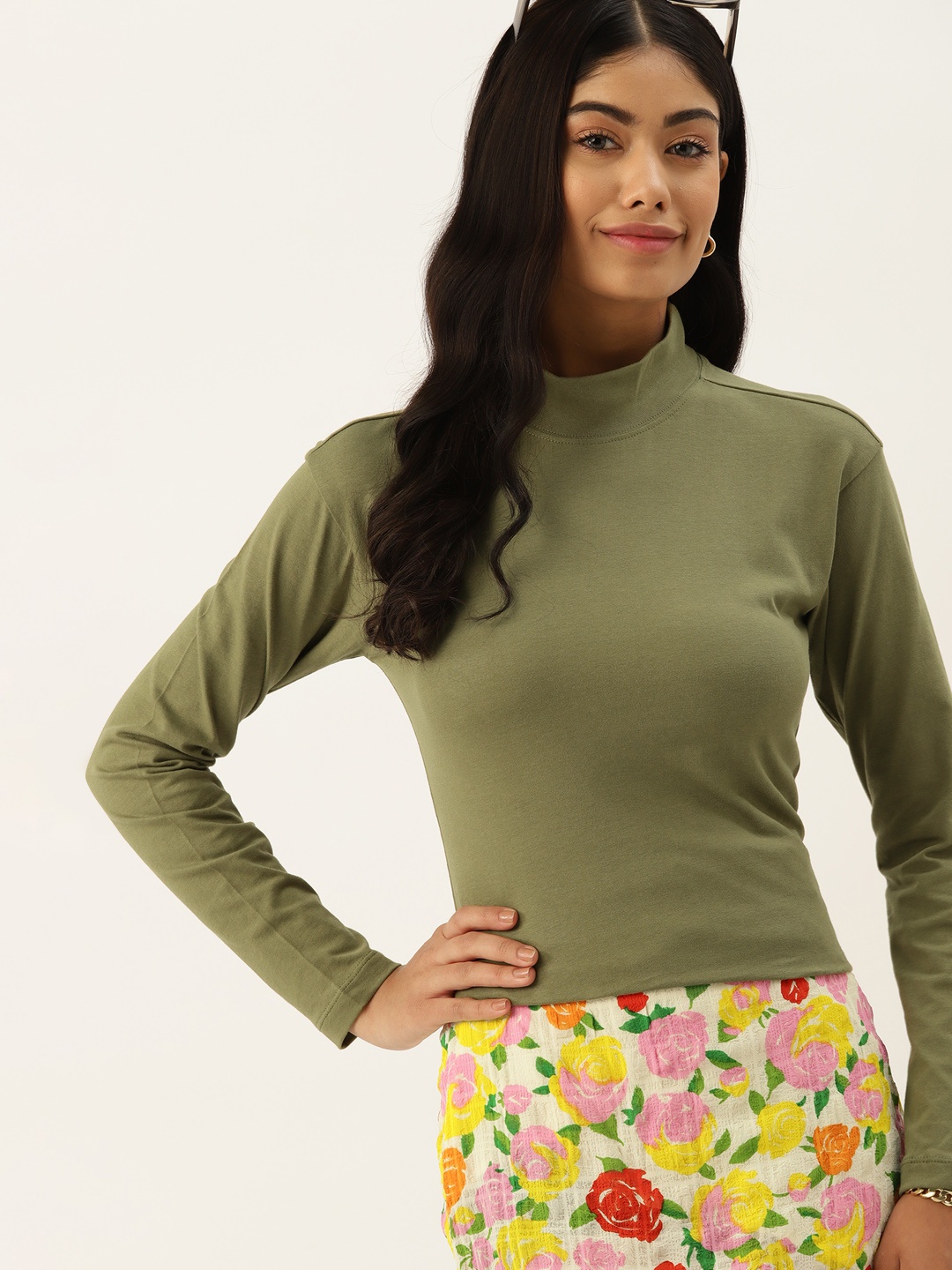 

DressBerry Pure Cotton T-shirt, Olive