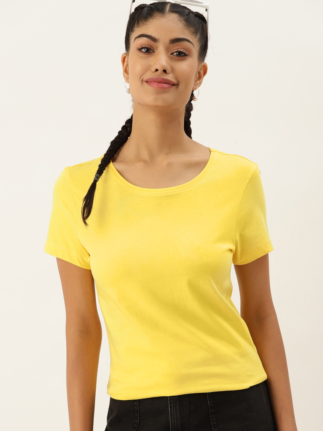 

DressBerry Pure Cotton T-shirt, Yellow