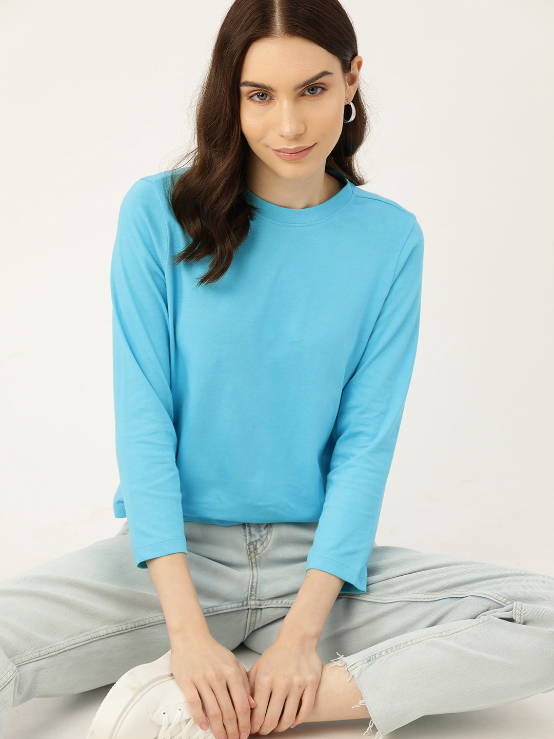 

DressBerry Pure Cotton T-shirt, Turquoise blue