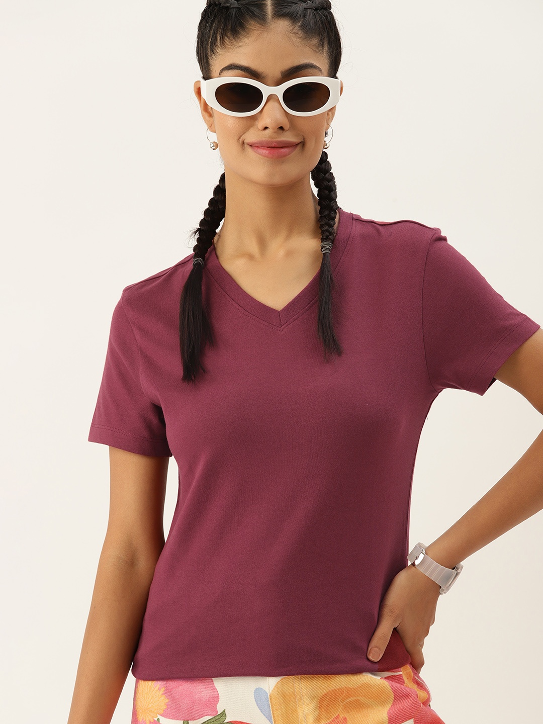 

DressBerry Pure Cotton T-shirt, Purple