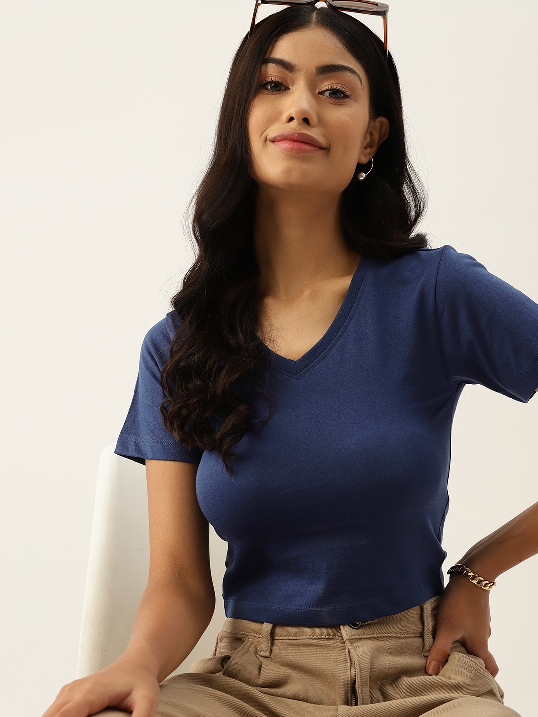 

DressBerry Pure Cotton T-shirt, Navy blue