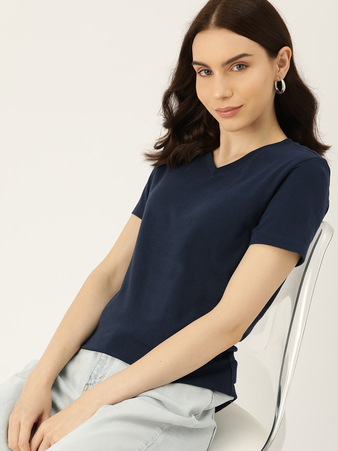 

DressBerry Pure Cotton T-shirt, Navy blue