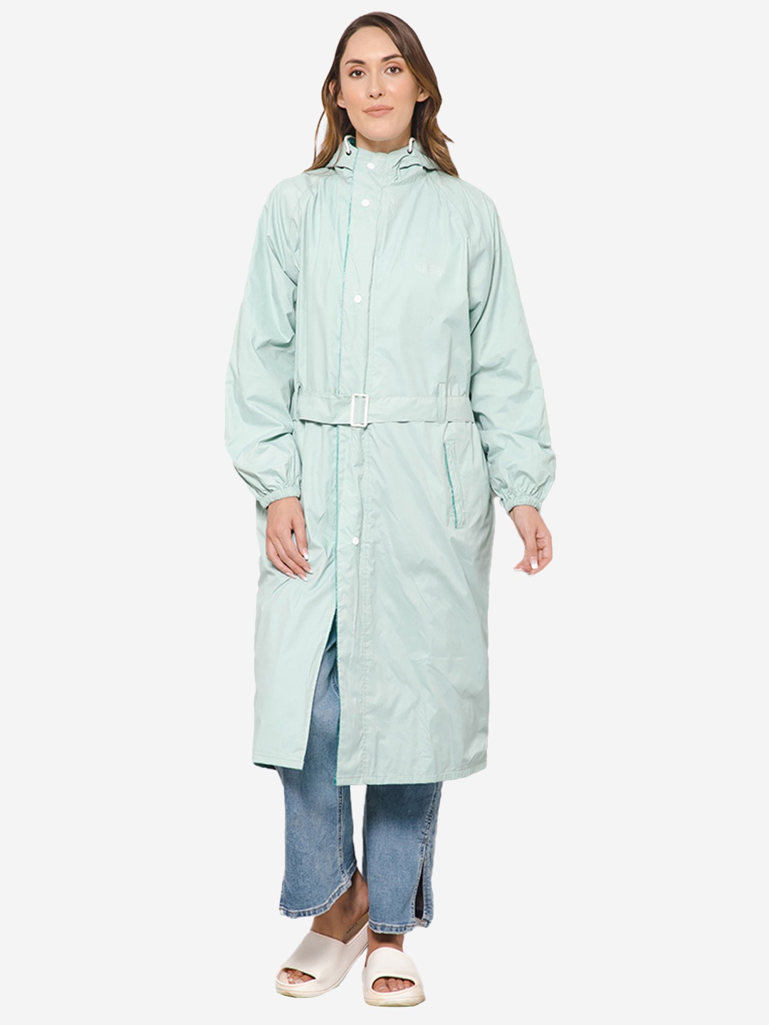 

THE CLOWNFISH Aquashield Reversible Waterproof Rain Jacket, Green