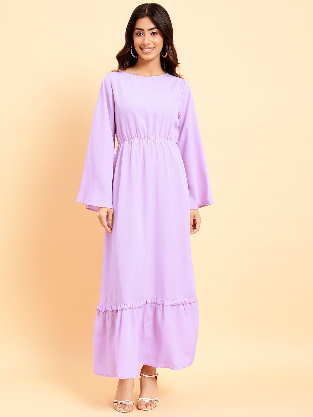 

MINT STREET Flared Sleeve Crepe Maxi Dress, Lavender