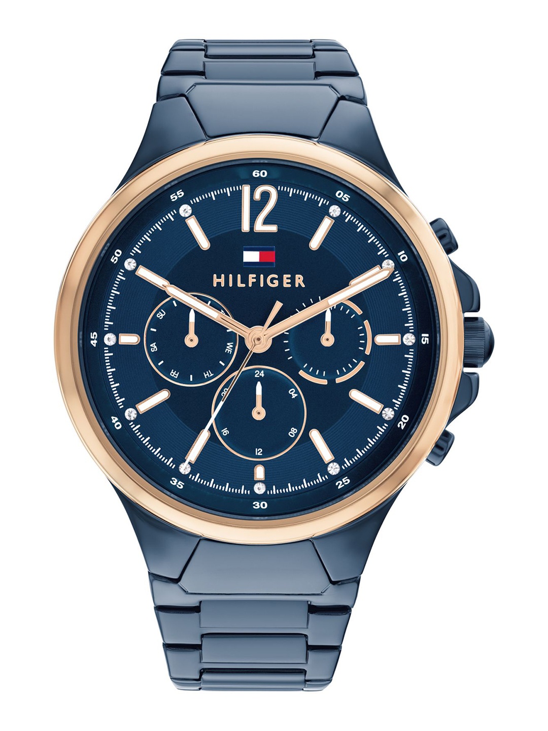 

Tommy Hilfiger Women Dial & Stainless Steel Bracelet Style Straps Analogue Watch TH1782601, Blue