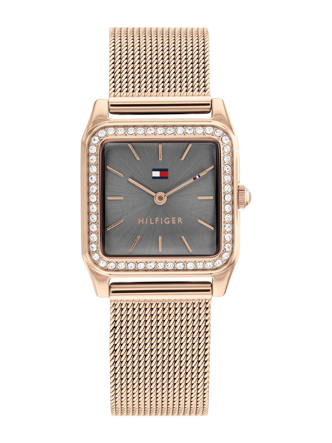 

Tommy Hilfiger Embellished Dial & Stainless Steel Bracelet Style Analogue Watch TH1782610, Grey