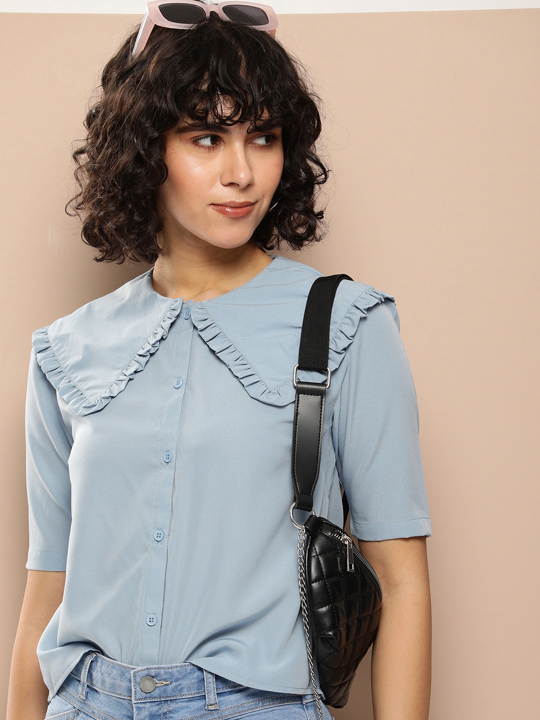 encore by INVICTUS Solid Casual Shirt, Blue