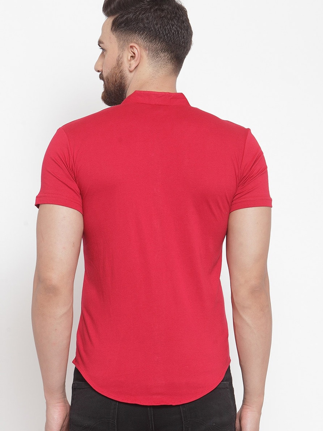 

Try This Classic Opaque Cotton Casual Shirt, Red