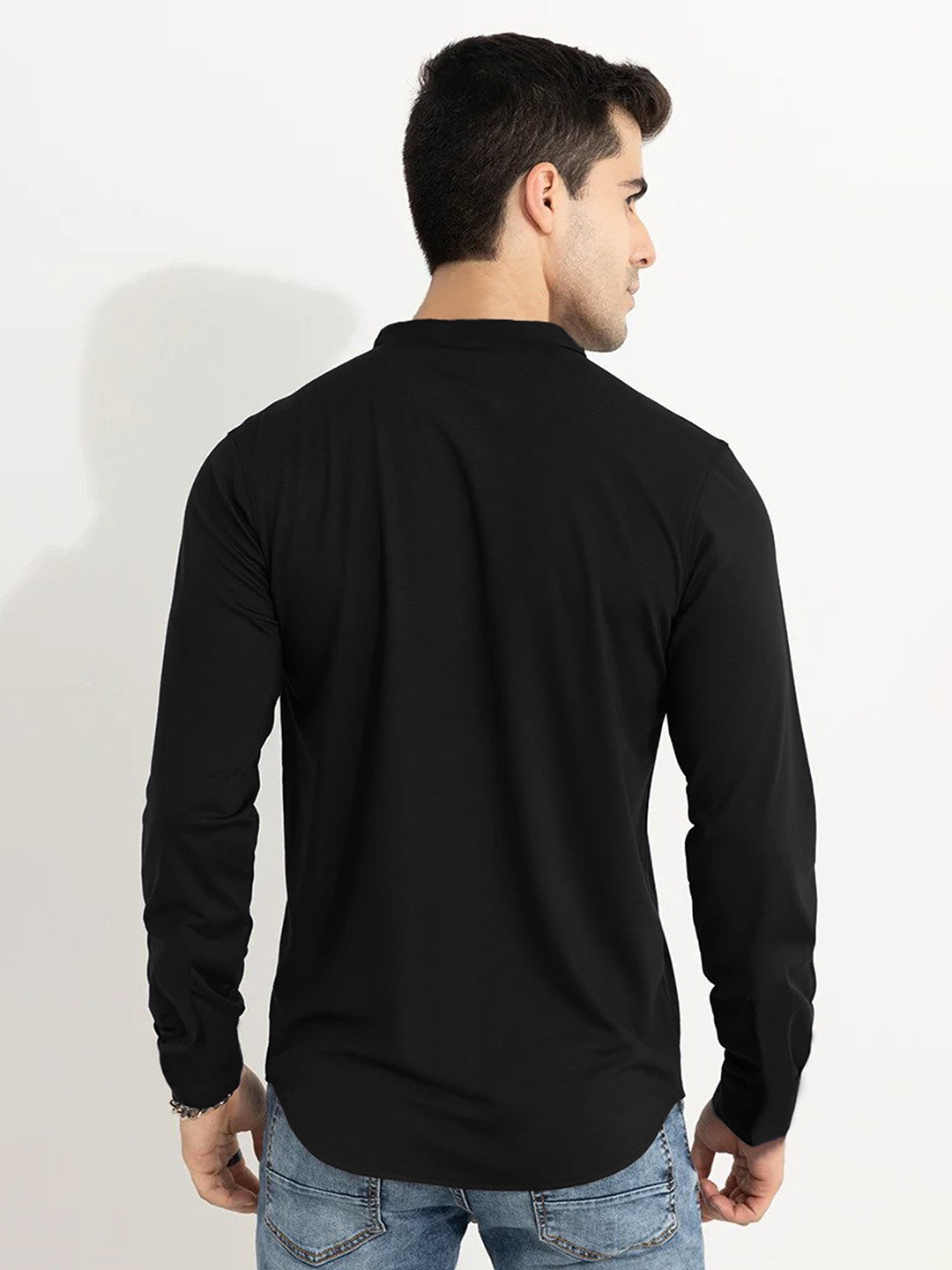 

Try This Classic Opaque Cotton Casual Shirt, Black