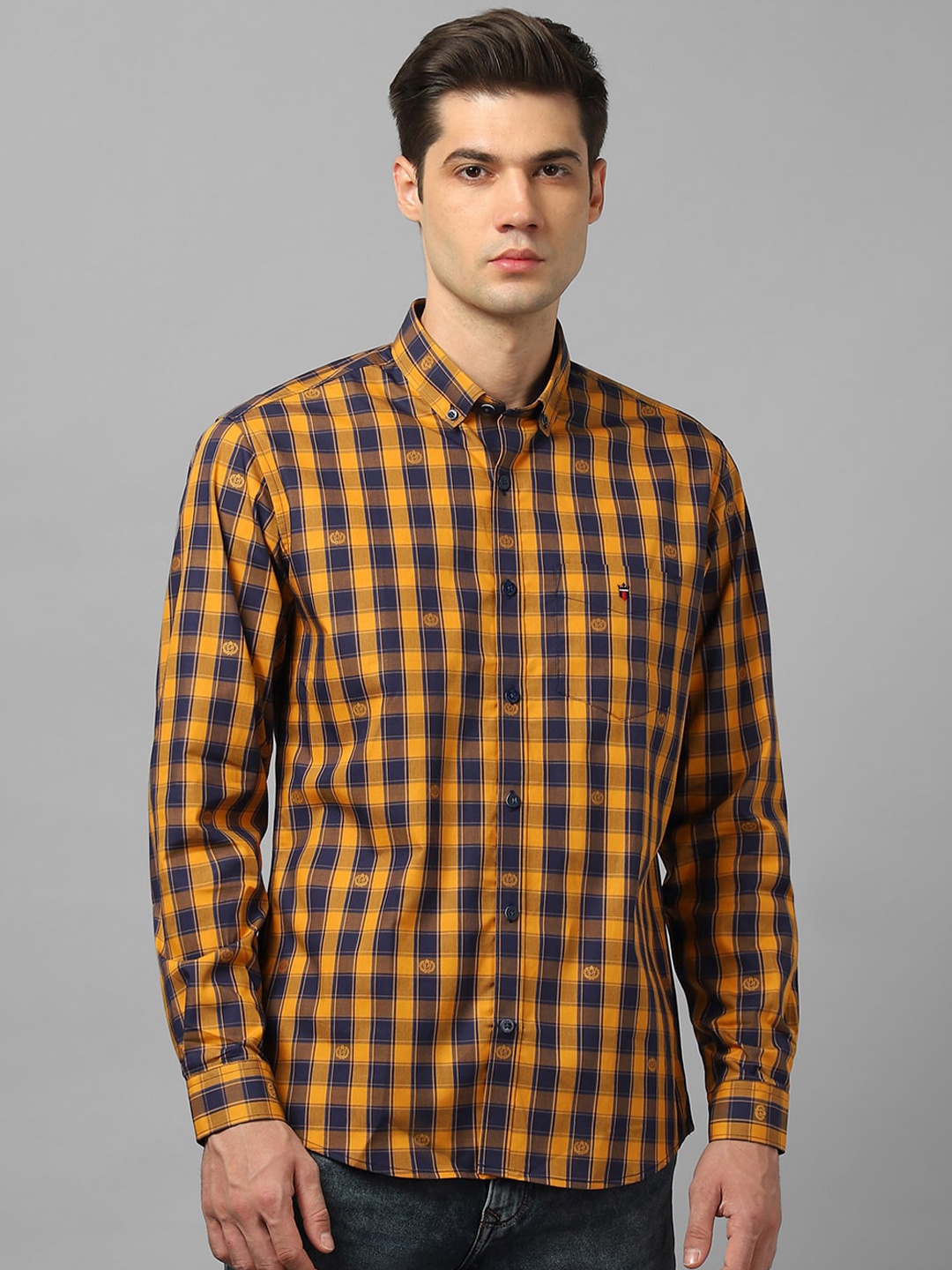 

Louis Philippe Sport Buffalo Checked Cotton Casual Shirt, Yellow
