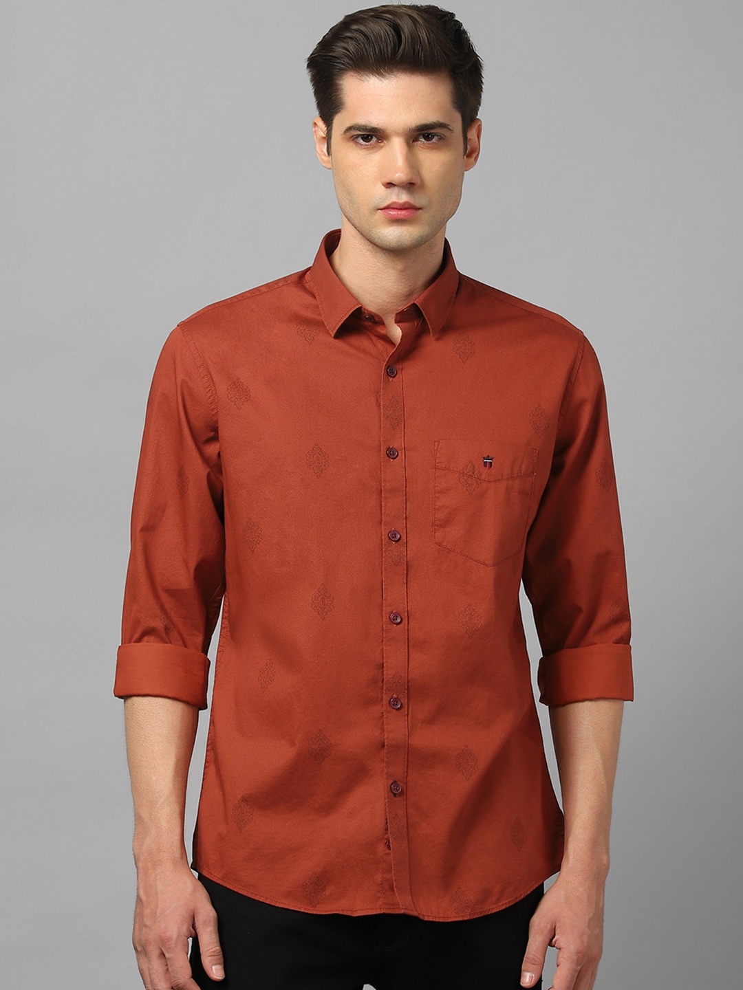 

Louis Philippe Sport Opaque Pure Cotton Casual Shirt, Red