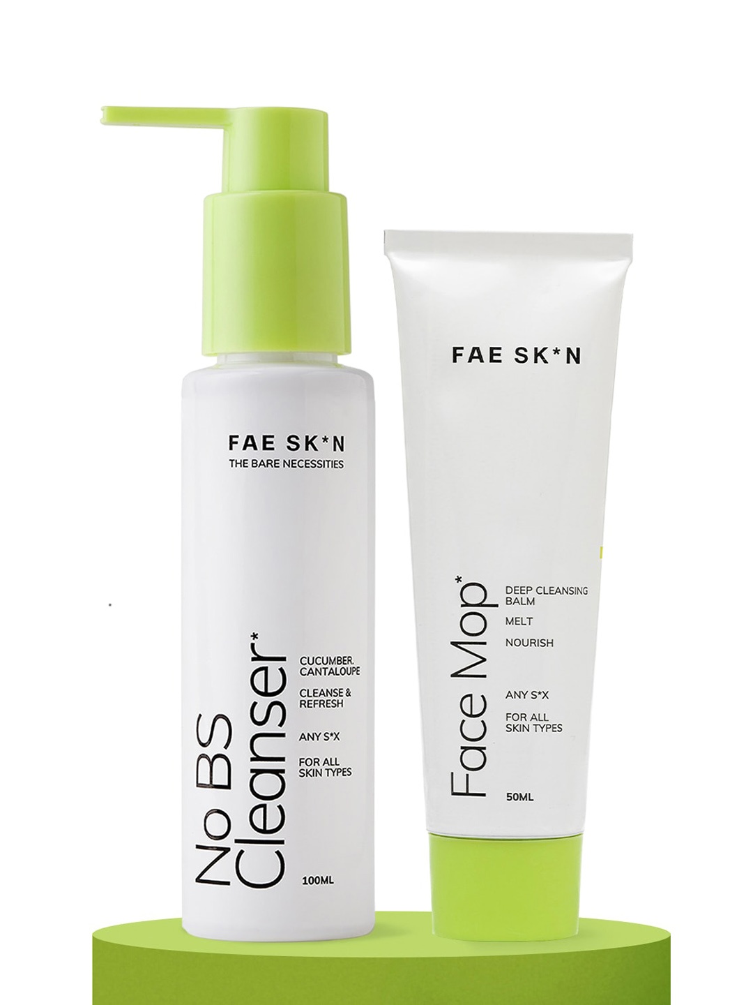 

FAE BEAUTY Set of No BS Cleanser 100 ml + Face Mop Cleansing Balm 50 ml, White