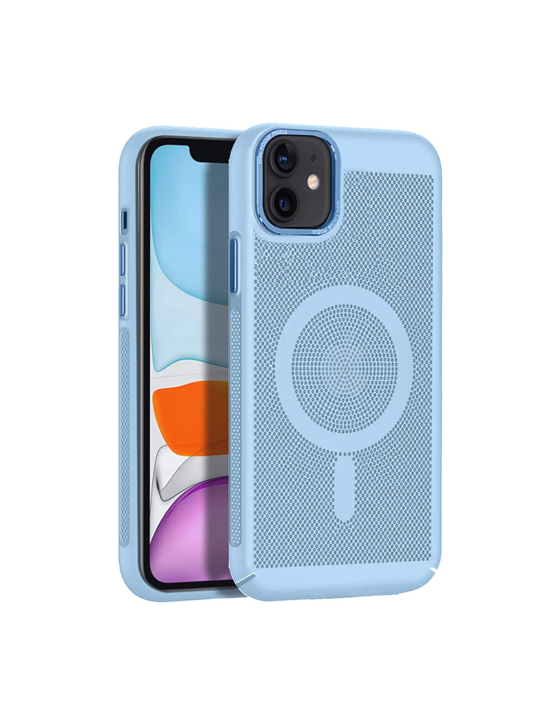

Karwan MagSafe iPhone 11 Mobile Back Case, Blue