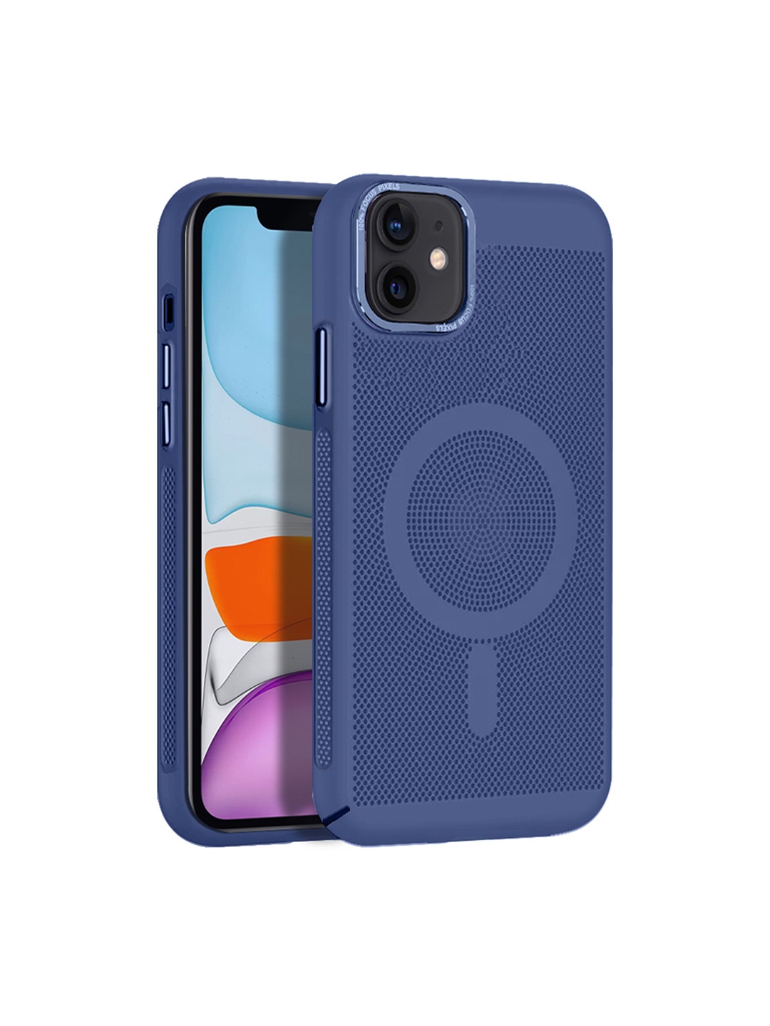 

Karwan MagSafe iPhone 11 Mobile Back Case, Blue